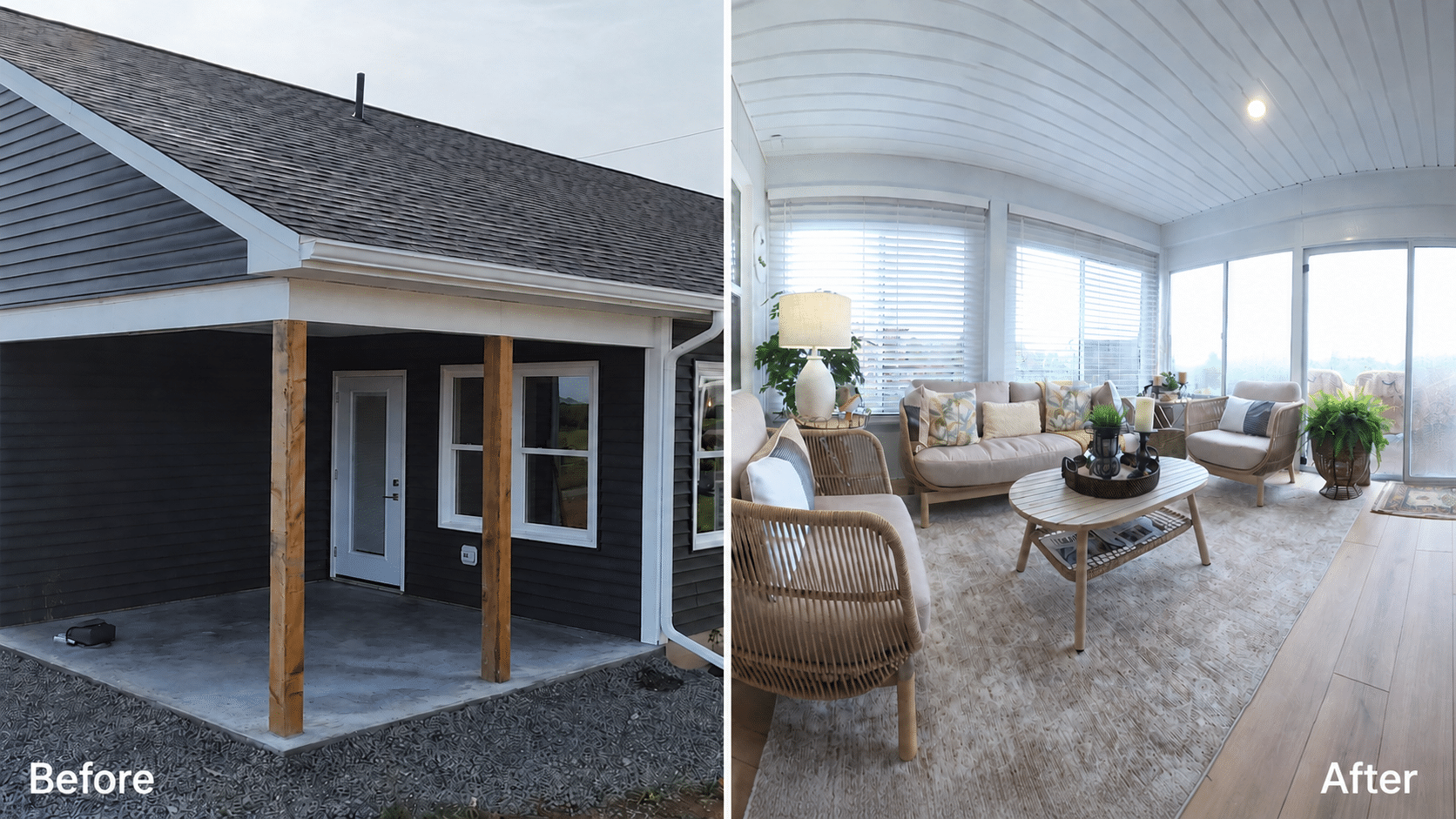 Walls under Hodder project Before and After